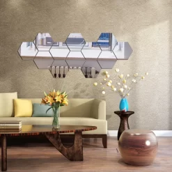 Hexagon Mirror Wall Sticker - Image 6