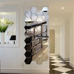 Hexagon Mirror Wall Sticker - Image 3