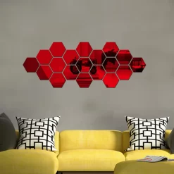 Hexagon Mirror Wall Sticker - Image 5