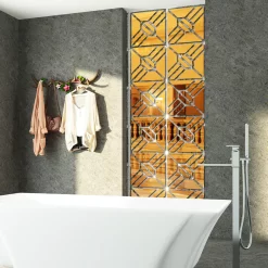 Square Hollow Acrylic Mirror Wall Stickers - Image 2
