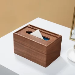 Amgo Walnut Tissue Box - Image 4