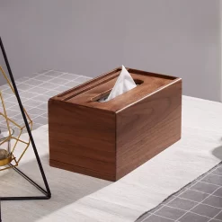 Amgo Walnut Tissue Box - Image 3