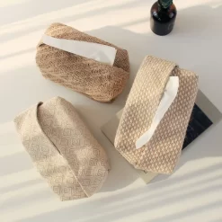 Japanese Style Cotton Linen Tissue Box - Image 2
