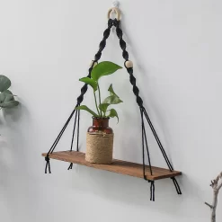 Wooden Wall Shelf Wood Color Floating - Image 3