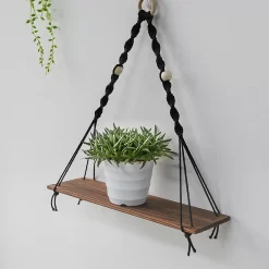 Wooden Wall Shelf Wood Color Floating - Image 6