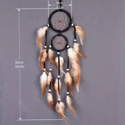 Indian Dream Catcher with Brown Feathers - Image 6