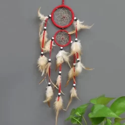 Indian Dream Catcher with Brown Feathers - Image 5