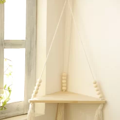 Wooden Wall Shelf Macrame Corner - Image 6