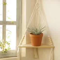 Wooden Wall Shelf Macrame Corner - Image 2
