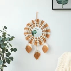 Macrame Fringe Decorative Mirror - Image 4