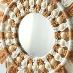 Macrame Fringe Decorative Mirror - Image 2