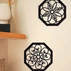 Wood Wall Decor Hollow Pattern - Image 6