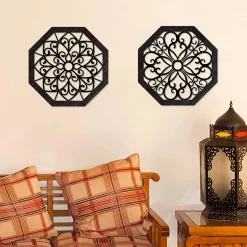 Wood Wall Decor Hollow Pattern - Image 2