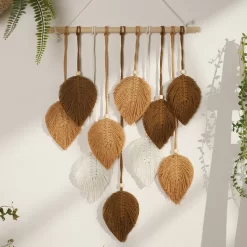Leaf Tapestry Macrame Wall Hanging Boho - Image 2