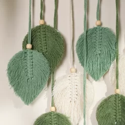 Leaf Tapestry Macrame Wall Hanging Boho - Image 4