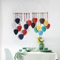 Leaf Tapestry Macrame Wall Hanging Boho - Image 3