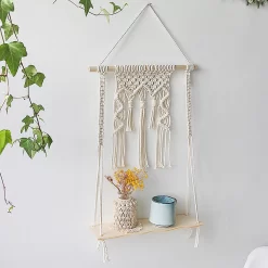 Macrame Wall Shelf Hanging - Image 3