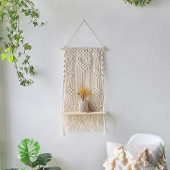 Macrame Wall Shelf Hanging - Image 2