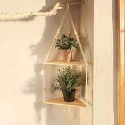 Macrame Wall Hanging Shelf Boho - Image 4