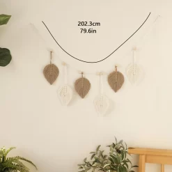 Leaf Tapestry Macrame Wall - Image 5