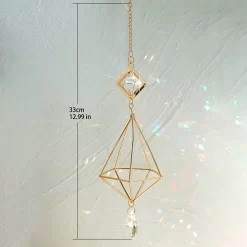 Gold Hanging Air Plant Holder - Image 5