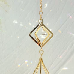 Gold Hanging Air Plant Holder - Image 3