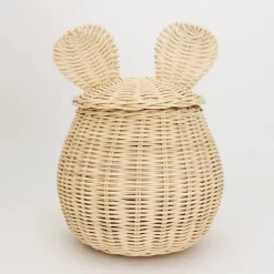 Rattan Woven Storage Basket Mouse - Image 6