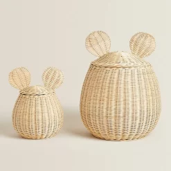 Rattan Woven Storage Basket Mouse - Image 2