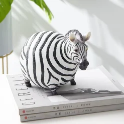 Nordic Resin Cute Fat Zebra Figurine - Image 5