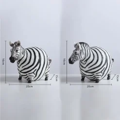 Nordic Resin Cute Fat Zebra Figurine - Image 4