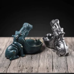 Resin Hippo Statue Sculpture - Image 5