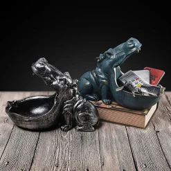 Resin Hippo Statue Sculpture - Image 6