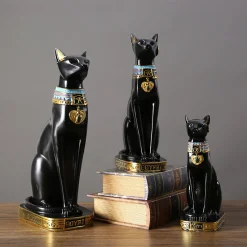 Resin Egyptian Cat Figurine - Image 2