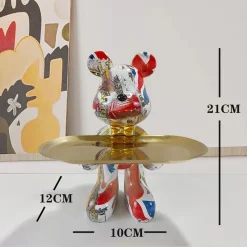 Graffiti Bear Ornament Figurine - Image 5