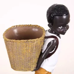 African Figurine Little Boy Tribal Kid Statue - Image 4