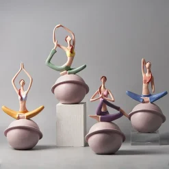 Art Resin Girl Yoga Poses Figurine - Image 2