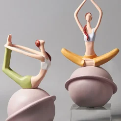 Art Resin Girl Yoga Poses Figurine - Image 3