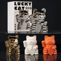 Ceramic Lovely Lucky Cat Piggy - Image 3