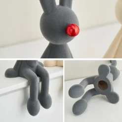 Rabbit Flocking Bunny Resin Statue - Image 6