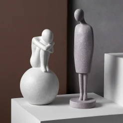 Nordic Style Couple Figure Sculpture - Image 3