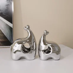 Hollow Couple Elephant Ornaments - Image 2