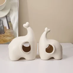 Hollow Couple Elephant Ornaments - Image 3