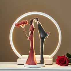 Romantic Couple Sculpture Resin - Image 4