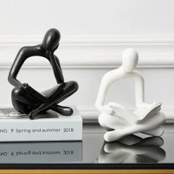 Sculpture Abstract Golden Figures - Image 3