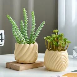 Cream Yellow Flower Pot Ornament - Image 4