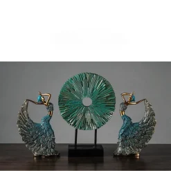 Handcrafted Peacock Dancer Statue - Image 4