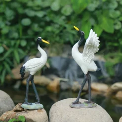 Garden Statue Crane Sculptures - Image 3