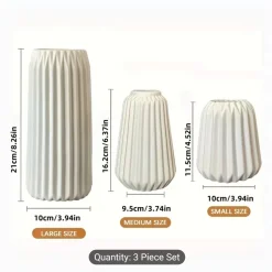 Ceramic Vertical Pattern Vase - Image 5