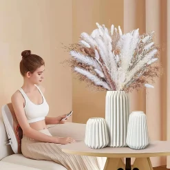 Ceramic Vertical Pattern Vase - Image 2
