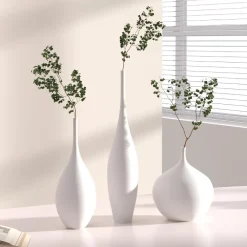 White Ceramic Vase Modern - Image 2